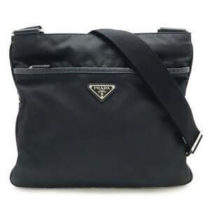 PRADA Black Leather Shoulder Bag